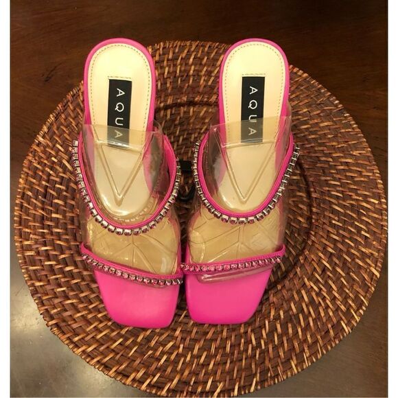 AQUA - 🎉HP🎉 - L Sz 6.5 “Lily” Slip-On Rhinestone Embellished Sandals. NWT! - Picture 14 of 14